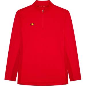 Ellesse Men's Rol Half Zip Fleece - Red