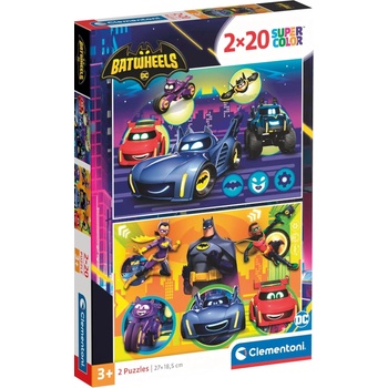 Clementoni Детски пъзел Clementoni от 2 x 20 части - Batwheels (24806)