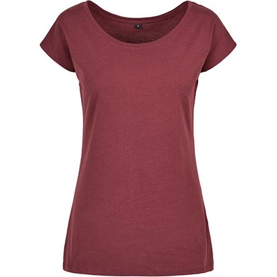 Build Your Brand Dámske tričko so širokým výstrihom BB013 Cherry