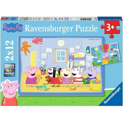 RAVENSBURGER 055746 Prasátko Peppa: Peppino dobrodružství 2x12 dílků