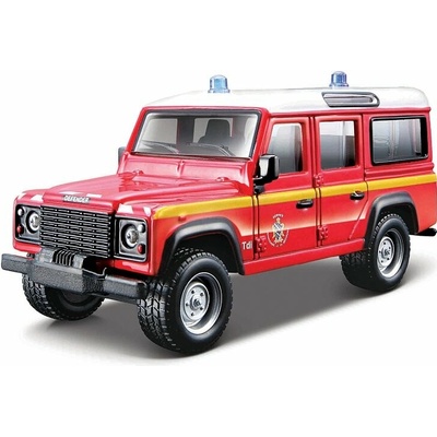 Bburago EMERGENCY Vozidlo záchrannej služby Land Rover Defender 110 Hasiči 1:50