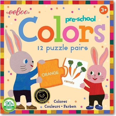 EEBOO Duo Barvy anglicky 12x2 dílky