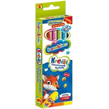 St. Majewski Моливи за рисуване St. Majewski Bambino с острилка, 6 цвята