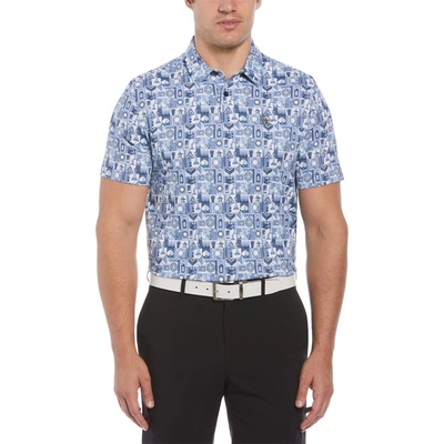 Original Penguin Golf Блуза с яка Original Penguin Golf Men's PG Alovr Novelty Short-Sleeve Performance Polo Shirt - Black Iris