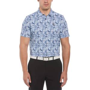 Original Penguin Golf Блуза с яка Original Penguin Golf Men's PG Alovr Novelty Short-Sleeve Performance Polo Shirt - Black Iris