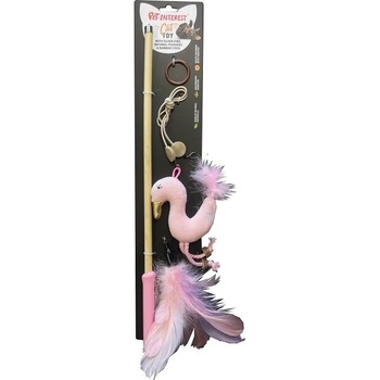 PETINTEREST Cat Toy Bamboo Stick With Silvervine Swan играчка за котки тип въдица