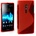 Sony Xperia ion lt28h Силиконов Калъф Червен + Протектор