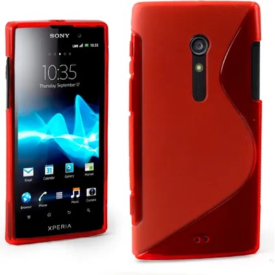 Sony Xperia ion lt28h Силиконов Калъф Червен + Протектор