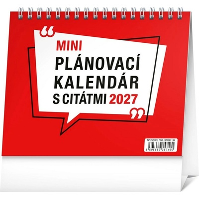 NOTIQUE Plánovací stolový s citátmi 16,5 × 13 cm 2027