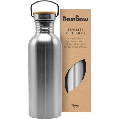Bambaw Fľaša z nehrdzavejúcej ocele 750 ml Natural Steel