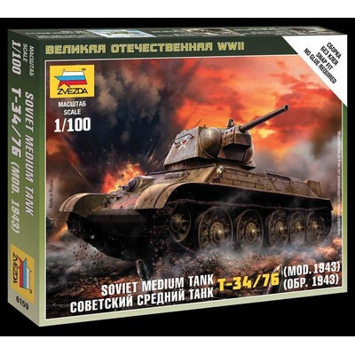 Zvezda T-34-76 mod.1943 Wargames WWII 6159 1:100