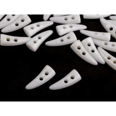 Prima-obchod Knoflík roh 12x32 mm, barva 1 bílá mléčná