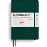 Leuchtturm1917 372783 Daily Calendar Dotted Medium (A5) 2026, Forest Green, English (372783)