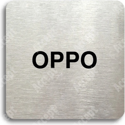 ACCEPT Piktogram OPPO - stříbrná tabulka - černý tisk bez rámečku