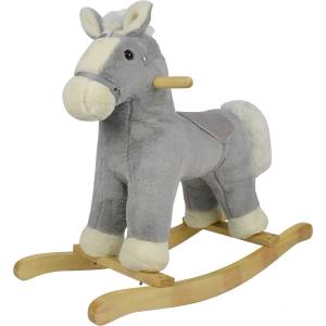Chipolino Плюшено конче-люлка Chipolino - Сиво (RHOR02401GREY) - baby