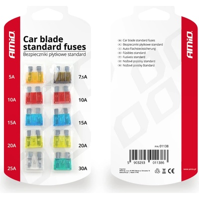 Autopoistky nožové - 10ks blister Standard