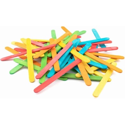 Madrid Papel Import S.L. Špachtle dřevěné barevné - dřívka 11,2cm (50ks)