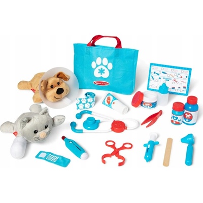 Melissa & Doug Veterinární klinika pro zvířata sada 2 plyšáci příslušenství