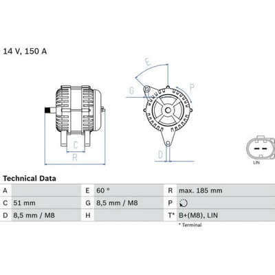 generátor BOSCH 0 986 048 380