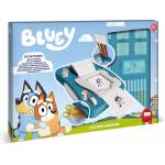 Multiprint Комплект за създаване на стикери Bluey с 12 флумастери, 50 стикери, 7 печата и книжка за оцветяване