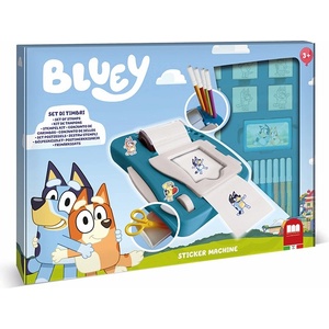 Multiprint Комплект за създаване на стикери Bluey с 12 флумастери, 50 стикери, 7 печата и книжка за оцветяване