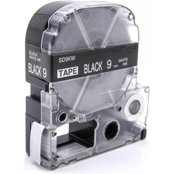 Compatible Epson LC-SD9KW, 9mm x 8m, бял печат / черен фон, съвместима лента (LCSD9KW)