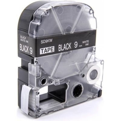 Compatible Epson LC-3BWV, SD9KW, 9mm x 8m, бял печат / черен фон, съвместима лента (LCSD9KW)