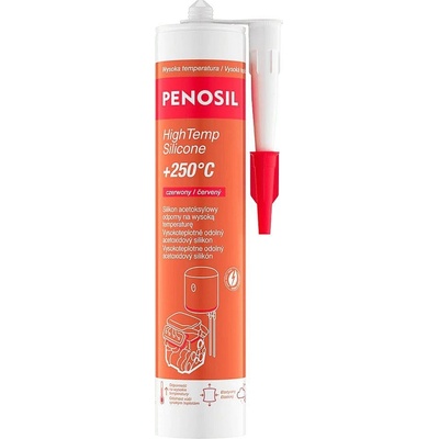 Penosil Silikon vysokoteplotní 280 ml červená