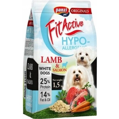 Fit Active White Dogs Hypoalergenní jehněčí rybí 1,5 kg