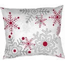 Dadka flanel Snehové vločky sivá 40 x 50 cm