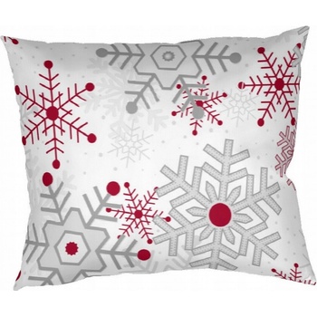 Dadka flanel Snehové vločky sivá 40 x 50 cm