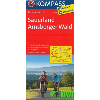 Sauerland,Arnsberger Wald 1:70 t. laminovaná