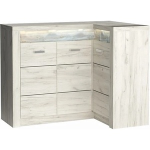 Bogdan Furniture Europe Ъглов шкаф Indianapolis I-15, бял крафт