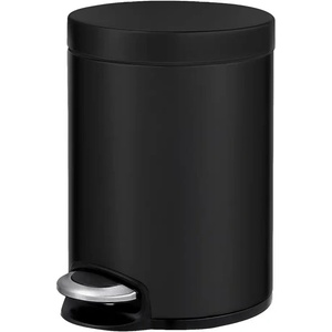 EKO-Europe EKO Кош за отпадъци с педал SERENE - черен - 5 л (EKO 921505 - Black)
