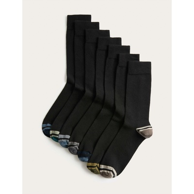 Marks & Spencer 7 чифта висококачествени памучни чорапи Cool & Fresh Marks & Spencer черни Marks & Spencer | Cheren | МЪЖЕ | 6-8.5