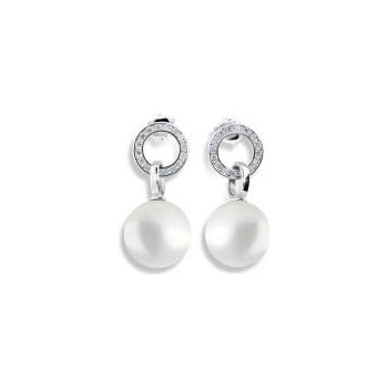Zodiax zlaté náušnice perly DLE3123W