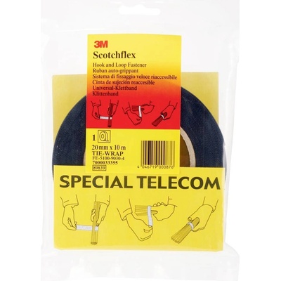 3M FE-5100-9030-4 pásek se suchým zipem ke spojování háčková a flaušová část (d x š) 10000 mm x 20 mm černá 10 m