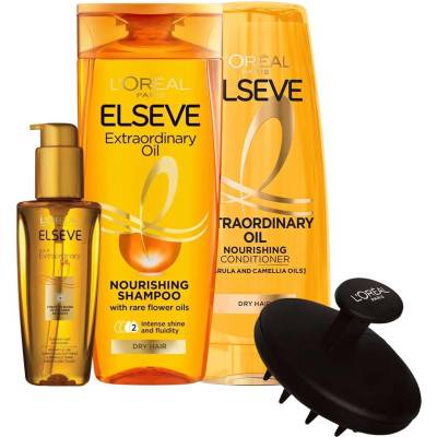 L'Oréal L'Oréal Elseve Комплект Extraordinary - Шампоан, Балсам и Олио за коса, 250 + 200 + 100 ml