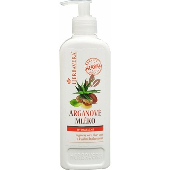 Herbavera Arganové telové mlieko s kyselinou hyalurónovou 400 ml