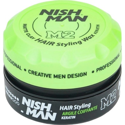 Nishman M2 Matte Clay matný íl na vlasy zelené jablko 100 ml