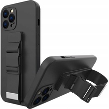 AppleMix Apple iPhone 13 Pro - Remienok / šnúrka Čierny