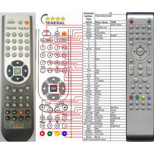 GENERAL TECHNOSONIC LCD1908, LCD2602ID, LCD2603ID, LCD3203ID, LCD3204ID - съвместимо дистанционно управление на марката General (LCD1908, LCD2602ID, LCD2603ID, LCD3203ID, LCD3204ID) Дистанционно