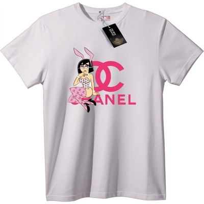 NOONEBRAND Тениска Chanel с Зайче - 4XL, White