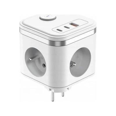 Viking Viking adapter Y33, 3x 230 V, 1x USB-A, 2x USB-C, ON/OFF, bar