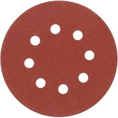 VOREL Brúsny papier 125 mm P100 s otvormi 5 ks suchý zips 5906083085802