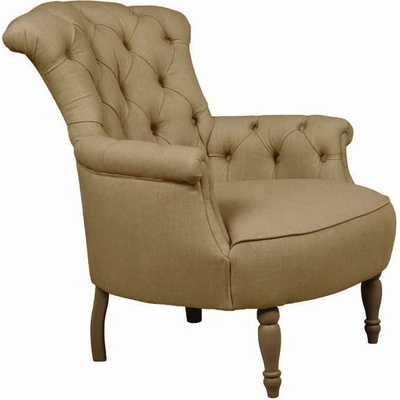 Solenzara Tyler Armchair buttons NC-7127B Látkové čelounění TP-068 Šedá / Smoked Brown Beech T560N