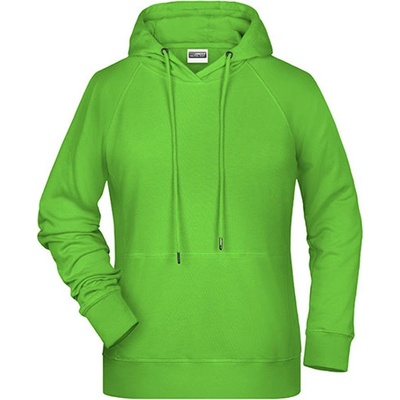 James&Nicholson dámska mikina s kapucňou JN8023 Lime Green