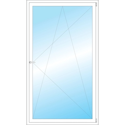 Okna Hned Plastové okno 1150 x 2000 mm bílé otevíravé a sklopné pravé