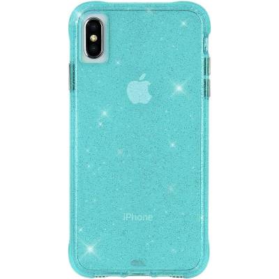 Case-Mate Sheer Crystal Case - кейс с висока защита за iPhone XS, iPhone X (син)