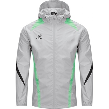 Kelme Men's Windbreaker Waterproof Packable Rain Anorak - Sky Gray